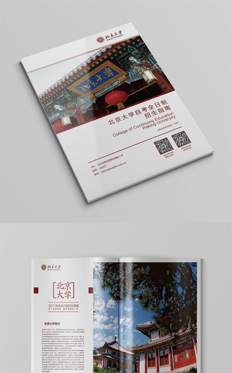 北京大学招生指南手册模版
