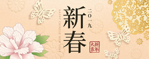 新年春节剪纸风元旦海报矢量AI设计素材手绘插画蝴蝶花鸟