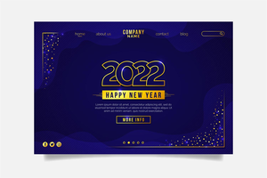 网页设计网页模板新年海报2022