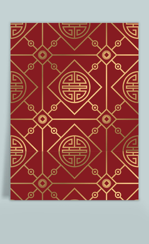 中国风东方传统红色喜庆春节花纹图案纹理海报背景