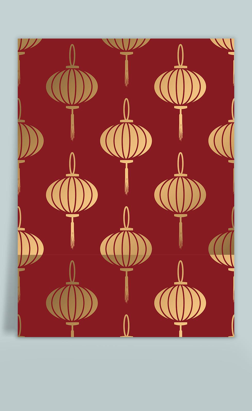 中国风东方传统红色喜庆春节花纹图案纹理海报背景 31.jpg