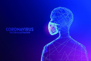新冠病毒肺炎疫情防控科技医疗KV主视觉海报AI矢量素材
