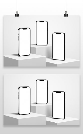iPhone13广告app界面手机壳设计贴图ps样机