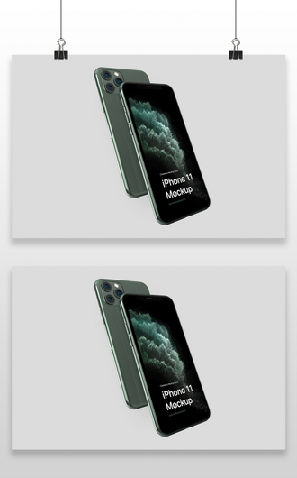 苹果iPhone 11 Pro Max手机ui界面广告设计贴图ps样机