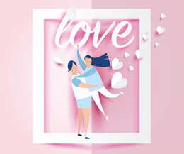 粉色浪漫唯美520情人节七夕矢量海报 贺卡素材婚礼平面设计