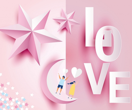 粉色浪漫唯美520情人节七夕矢量海报 贺卡素材婚礼平面设计